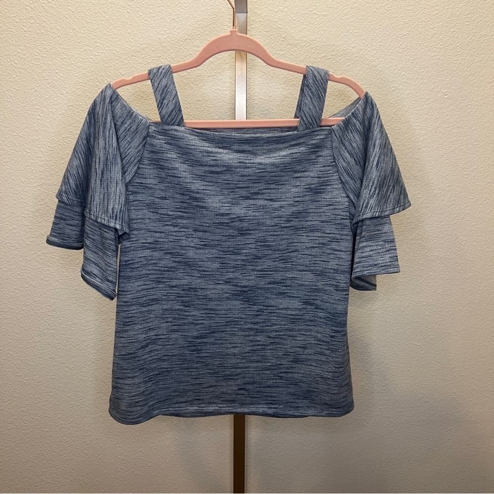 Chico’s Blouse Top Shirt Cold Shoulder Summer Size Small 0 - Picture 6 of 6